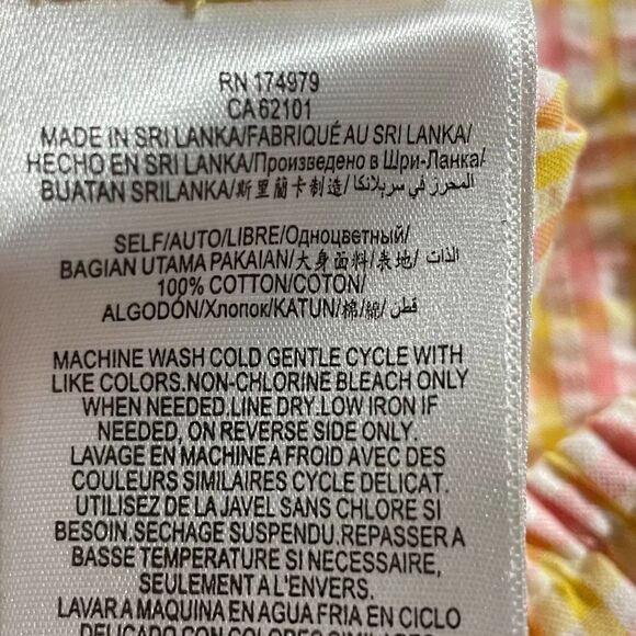 NWT BCBGeneration Yellow Pink Checkered Crop Top Size Small - Picture 10 of 10